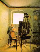 Georg Friedrich Kersting Caspar David Friedrich in seinem Atelier oil painting on canvas